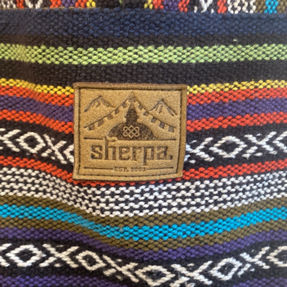 Sherpa Multicolor Striped Boho Sling Crossbody Bag - Picture 2 of 5